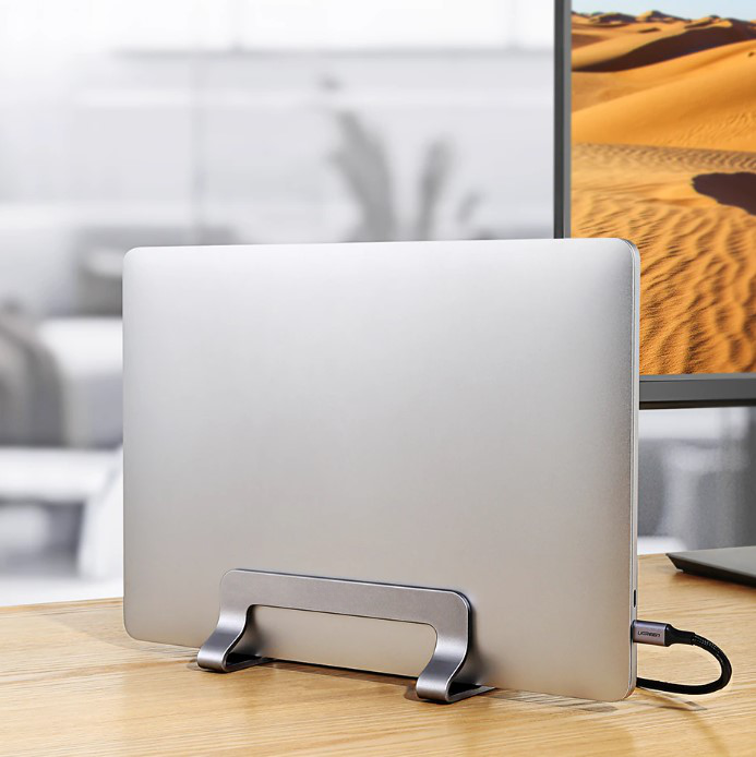 Soporte vertical de aluminio para laptop