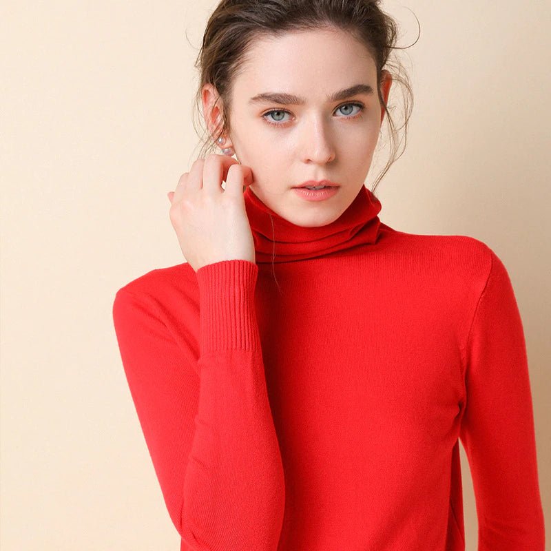 Sweater cuello alto para mujer - BestaChile